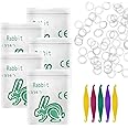 500 Pack Orthodontic Elastic Rubber Bands with Elastics Placers, 4.5 Oz, 3/16" Size - Gap Teeth Bands Great for Crooked Teeth, Tooth Gaps, Hairbands, Dog Pony Tails, Braids and Dreadlocks