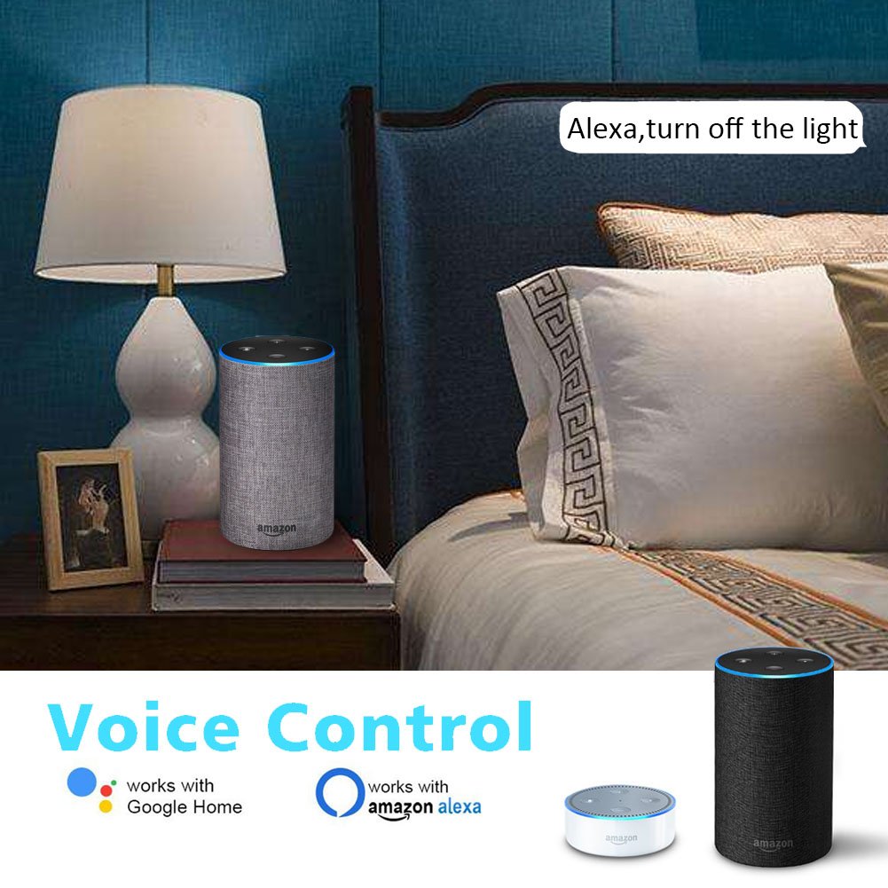 WiFi Smart Plug,POWERIVER Mini Wireless Outlet Energy Save Timing Function Socket Compatible with Amazon Alexa Control Devices from Anywhere or Anytime and No Hub Required