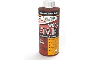 SamaN Interior Water Based Wood Stain - Natural Stain for Furniture, Moldings, Wood Paneling, Cabinets (Cherry TEW-113-12, 12 oz)