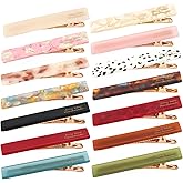 14 Pcs Duckbill Hair Clips Acrylic Alligator Barrettes For Women Small Cute Duck Teeth Hair Pins For Thick Thin Hair Trendy Decorative Accessories,Multicolor