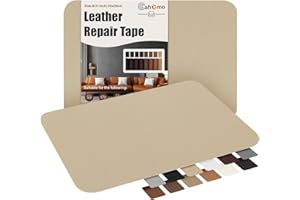 Cahomo Self-Adhesive Leather Repair Patches,8x11 inch Leather Repair Tape for Couches,Vinyl Leather Repair Kit for Furniture,Drivers Car Seats,Handbags,Jackets Beige
