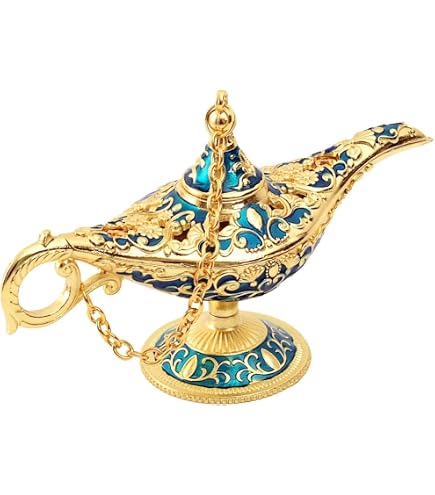 Lampe D'Aladdin En Plastique Doré - Modèle Décoratif 23x13 Cm, Pour Cosplay, Halloween, Déguisement | Accessoire Fête - 14