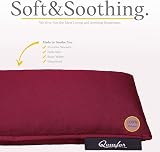 Qomfor Microwavable Wheat Bag Burgundy 3-Chamber Heating Pad 46x12 cm view 2