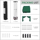 Yaheetech Pop-Up 3x3 Gazebo with 4 Removable Side Panels Dark Green view 7