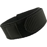 Tech Swiss Watch Band Nylon One Piece Wrap Sport Strap Black Adjustable Hook and Loop 20mm