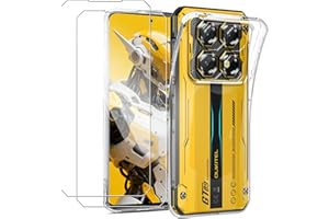 GEJEFA Case for Oukitel WP60 with 2 Pack Screen Protector, [Anti-Yellowing] Flexible Transparent TPU Anti-Scratch Phone Case 