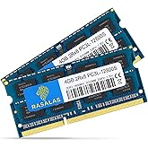 Rasalas 8GB kit (2x4GB) DDR3 / DDR3L 1600MHz SODIMM PC3L-12800 / PC3-12800 /PC3L-12800S 2Rx8 SODIMM CL11 1.35V Non-ECC 204 Pi