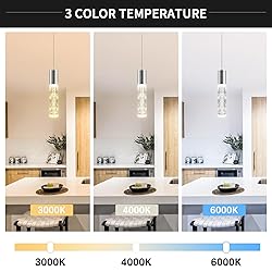 OKELI Modern Pendant Light,3Color LED Bubble