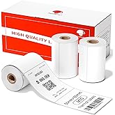 Phomemo Labels - Phomemo M110 Labels for M220/ M100/ M250/ M102/M221/M200/M108 Label Maker, 1.97"x3.15"(50x80mm), M110 Thermal Label 3Rolls, Sticker 100 Labels/Roll, Square, Black on White