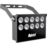 Univivi 10-LEDs IR Illuminator 850nm IR Light for Security Camera, Grey | Long Range Infrared Illuminator for Night Vision, 90 Degree Wide Angle IR Infrared Light, IP67 Waterproof for Outdoor&amp;Indoor