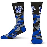 For Bare Feet NCAA mens Shattered Camo Crew Sock Ncaa