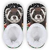 Jucciaco Little Kids Boys Girls House Slippers Ferret Pizza Star Funny Boys Girls Home Shoes Winter Indoor XS-S