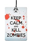 AAFKeep Calm and Kill Zombies Car Air Freshener (Fun Halloween/Xmas Christmas Stocking Filler/Secret Santa/Novelty Scented Gift)