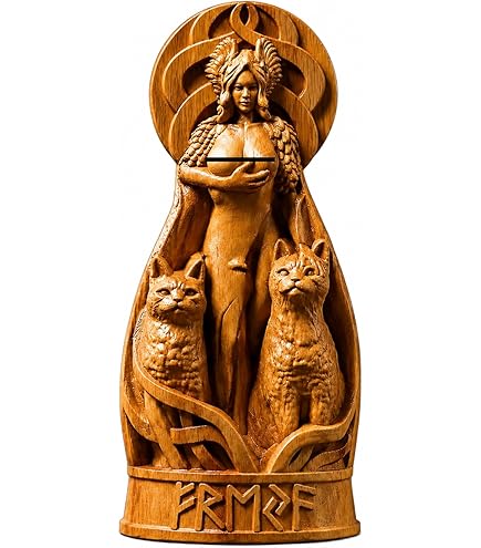 Amazon.com: ZXPJUA Freya Statue, Norse Pagan Decor, Goddess Statue