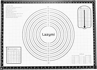 Große Antihafte Backmatte/ Backunterlage Silikon Rutschfeste Teigmatte Ausrollmatte Silikonmatte Backfolie Backpapier Arbeitsmatte mit Messung 71x51cm für Fondant Pizza Brot Matte, BPA Frei (Schwarz)