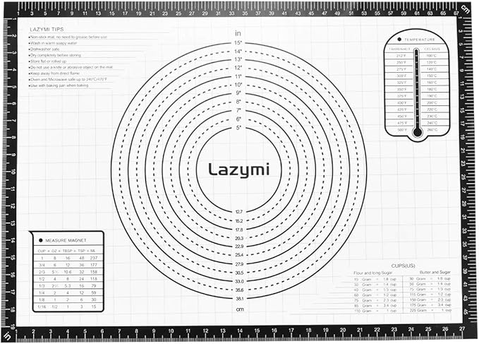 Große Antihafte Backmatte/ Backunterlage Silikon Rutschfeste Teigmatte