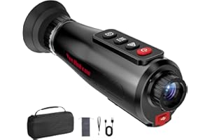 YEEJINHONG Thermal Monocular 384x288 Super Resolution, Thermal Scope 1.43" AMOLED Large Display Thermal Night Vision Monoculars with Hotspot Connection and 12H Battery for Hunting, Outdoor Camping, T00036