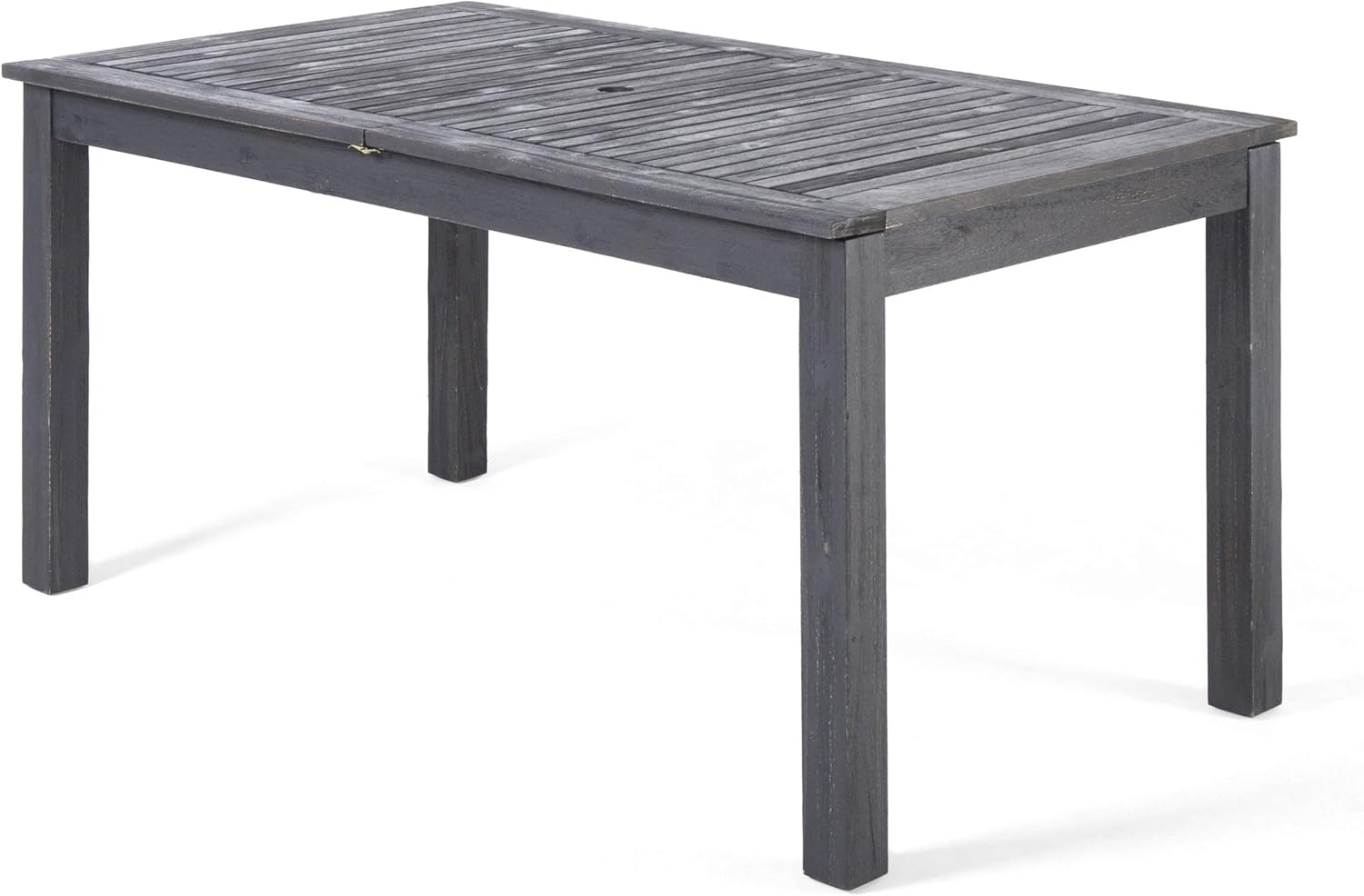Christopher Knight Home 305357 Eric Outdoor Expandable Acacia Wood Dining Table, Dark Gray Finish : Garden & Outdoor