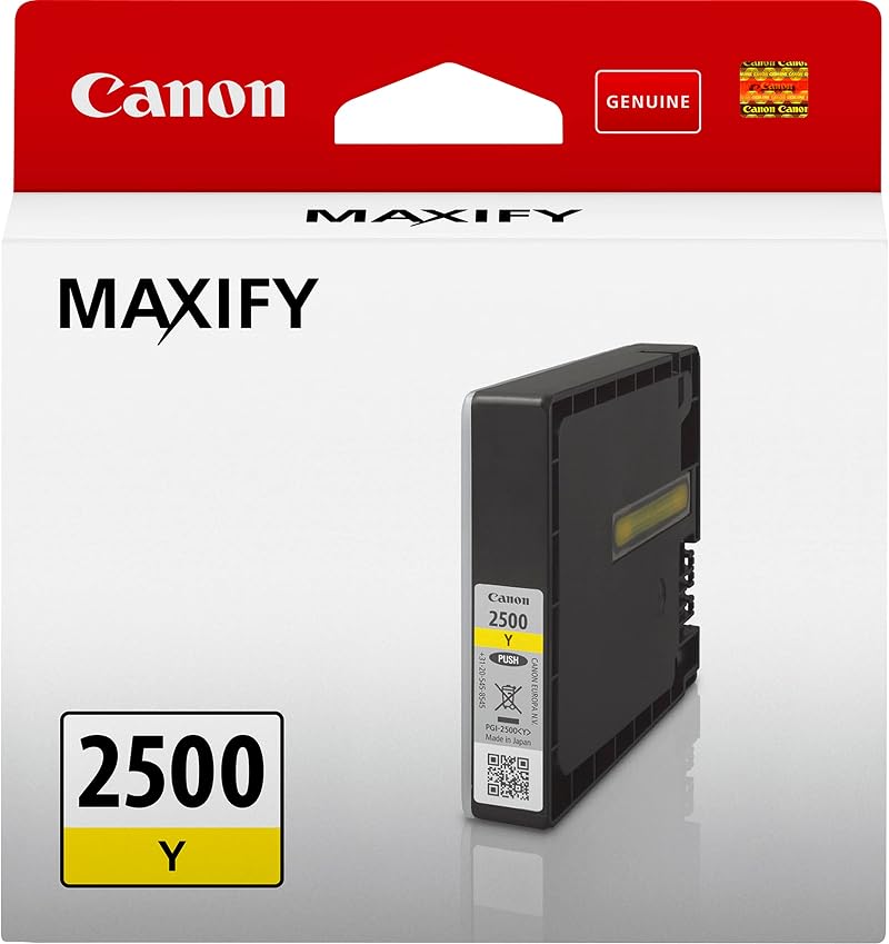 Canon PGI-2500 Yellow Ink Tank 9.6ml Original for MAXIFY iB4050 MB5050