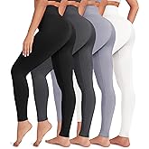 VALANDY Creamlush 4 Pack Leggings for Women-High Waisted Ultra Soft Stretchy Yoga Lounge Pants