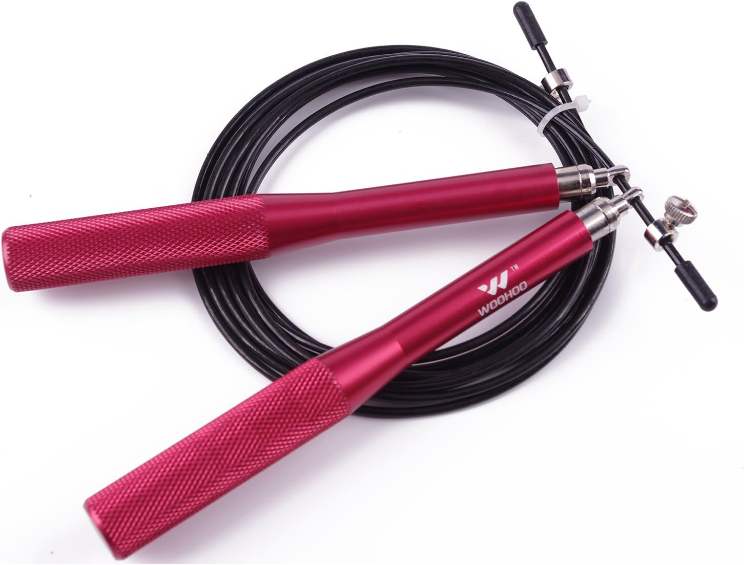 WOOHOO Speed Skipping Rope by, Jump Rope with Anti-Slip Aluminum Handle & 3m Adjustable TPU Coating Cable for Double Unders, Crossfit, Losing Weight, Cardio, Workouts Exercises, MMA, Boxing & GYM