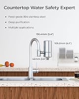 Waterdrop Water Filter Tap Stainless Steel Faucet Filter 320 Gal 0.5 GPM view 8