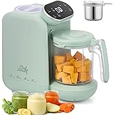 Chefhandy Baby Food Maker with Stainless Steel Steam Basket, 5-in-1 Baby Food Processor, Steamer & Blender, Auto Cooking, Pur