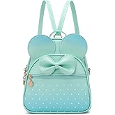 KL928 Girls Mini Backpack Bowknot Polka Dot Cute Small Daypacks Convertible Shoulder Bag Purse for Women