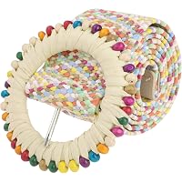WOWOGO Woven Multicolor Belt for Women Boho Waist Belt with  display picture 3