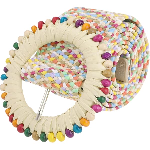 WOWOGO Woven Multicolor Belt for Women Boho Waist Belt with  display picture 2