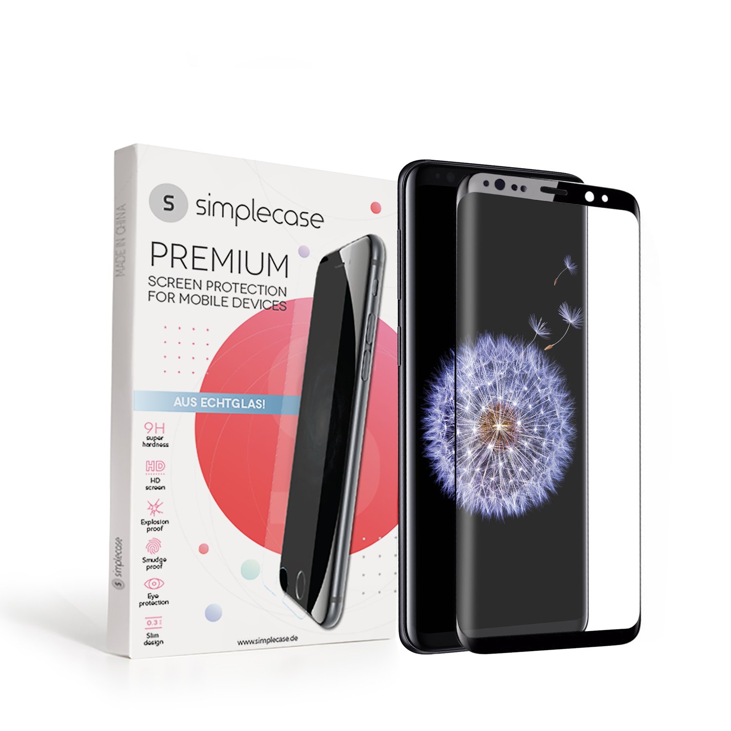 simplecase Premium Glass Screen Protector for Samsung Galaxy