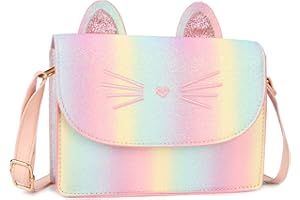cotmcor Cat Purse for Girls, Cute Crossbody Bag for Kids Teens, Cat Gift