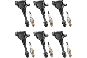SPEEDTUN UF401 Ignition Coil Packs & NGK4469 Spark Plugs Set Of 6 Compatible With Nissan 350Z Altima Frontier NV1500 Pathfinder Quest Xterra Infiniti FX35 G35 I35 M35 QX4 for GN10246 22433AL615