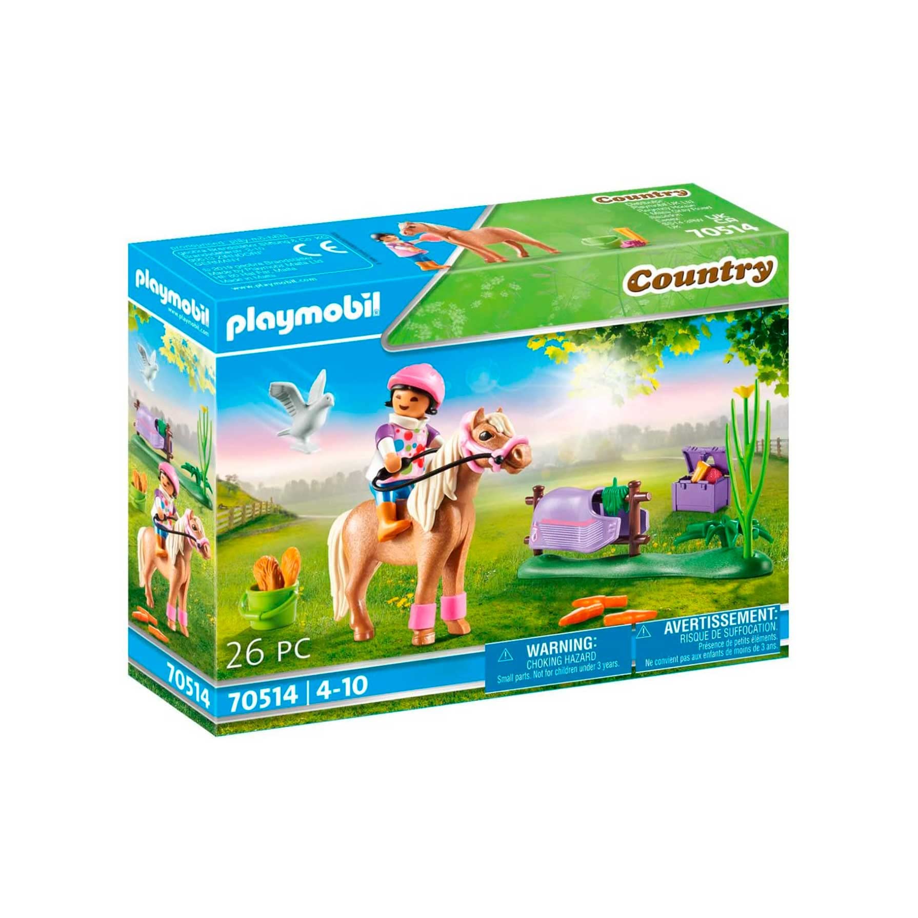 Playmobil 70514 Country Pony Farm Collectible Icelandic Pony, Fun Imaginative Role-Play, PlaySets Suitable for Children Ages 4+