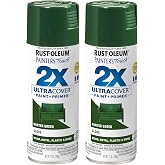 Rust-Oleum Painter's Touch 2X Ultra Cover Spray Paint, Gloss Hunter Green | Indoor and Outdoor Surfaces (Metal, Wood, Plastic), Fast Dry, Durable, Sprays from Any Angle, Comfort Tip, Oil Based