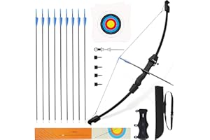 PROCENER 40" Youth Bow and Arrow Set for Kids 8-12 & Teens - Ambidextrous Recurve Archery Gear with Safety Arrows - Toys for Ages 8-13, Backyard Games Gift for Beginner Archers