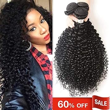 Amazon Com Xiaoyuan 3 Bundles Unprocessed Brazilian Kinky Curly