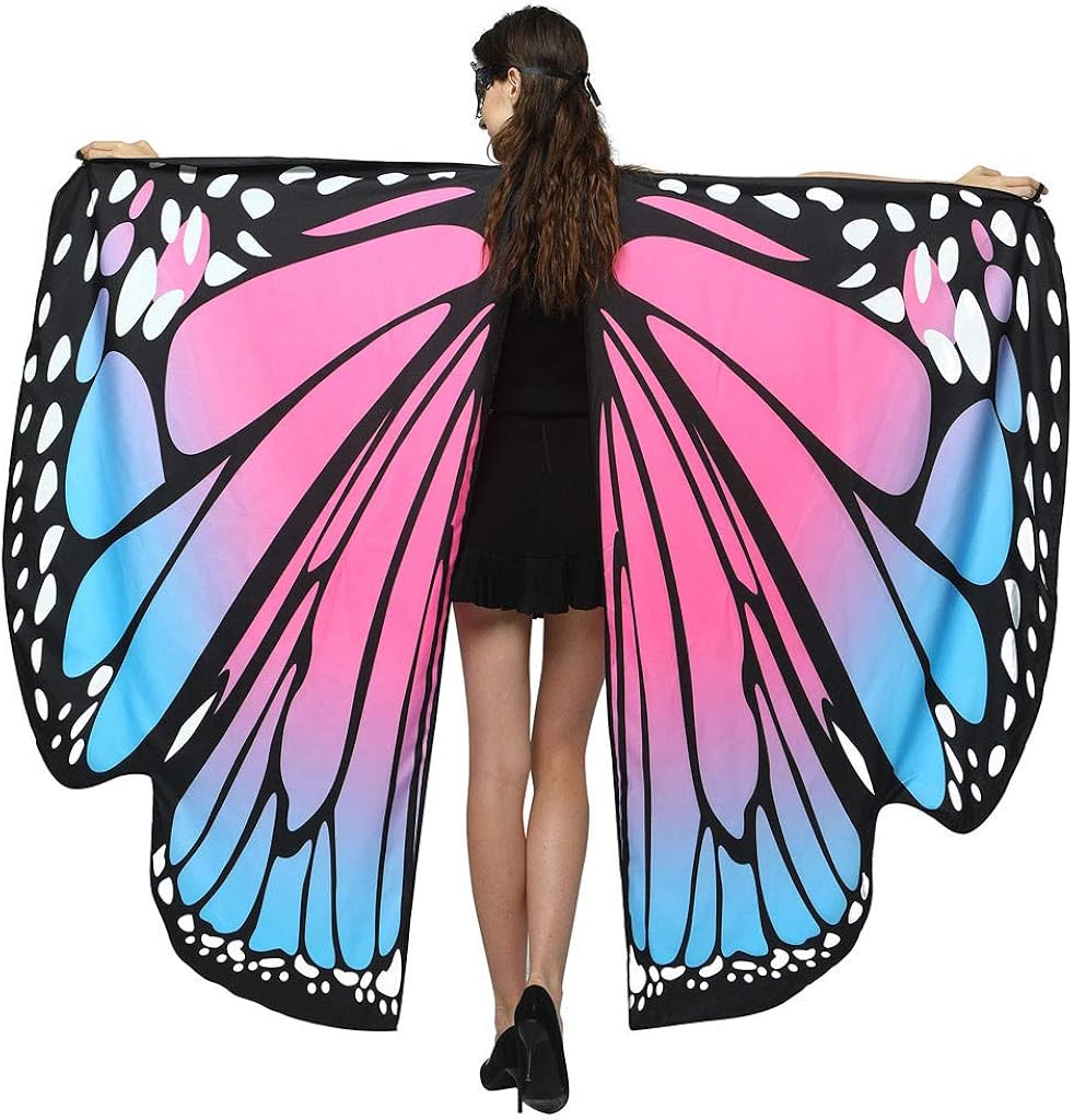 TEBAISE Schmetterling Kostüm Damen Kostüm Mäntel Umhänge Erwachsene