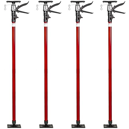 TecTake Deckenstütze Montagestütze mit je 30 kg Tragkraft mit Blitzspanner 115 bis max. 290 cm - diverse Modelle - (4er Set R