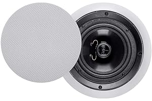 Monoprice Aria Ceiling Speakers 6.5 inch Polypropylene 2-Way (Pair) - 118587
