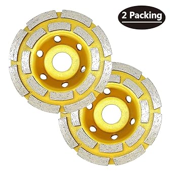 Betonschleifscheibe 10 2 Cm Doppelreihig Diamantschleifer Schleifscheibe Fur Beton Mauerwerk Stein Granit Schleifen 2 Packing Amazon De Gewerbe Industrie Wissenschaft
