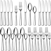 Stapava 20 Piece Silverware Set, Food-Grade Stainless Steel Flatware Sets for 4 Mirror Polished Cutlery Utensil Sets Include Dinner Knives Spoons and Forks Set Dishwasher Safe for Home Restaurant