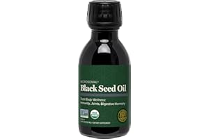 GLOBAL HEALING CENTER Global Healing Black Seed Oil Organic Cold Pressed - Unrefined Black Cumin Seed - 100% Pure Nigella Sativa Oil - Premium Liquid in Glass Bottle for Skin, Hair and Immunity