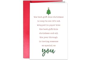 TQDaiker Lovely Christmas Card for Husband, Sweet Xmas Card from Wife, Romantic Christmas Gift for Boyfriend Girlfriend Lover