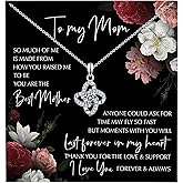 To My Mom Necklace From Son Daughter, Necklace for Mom, Gifts For Mom, Meaningful Gifts For Mother, Pendant Jewelry with Message Card, Mother's Day Gift,Birthday Gift, Valentines Day Gifts for Mom