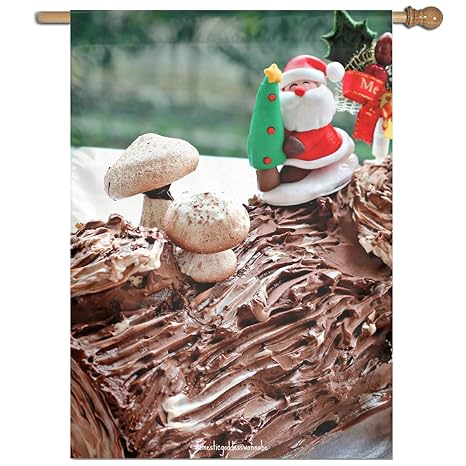 Amazon Com Minioze Christmas Cake Yule Log Themed Welcome Extra