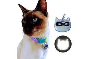 Kittyrama Reflective Cat Charm - Safety Tag. Lightweight, High Visibility, Waterproof. Fits All Collars.