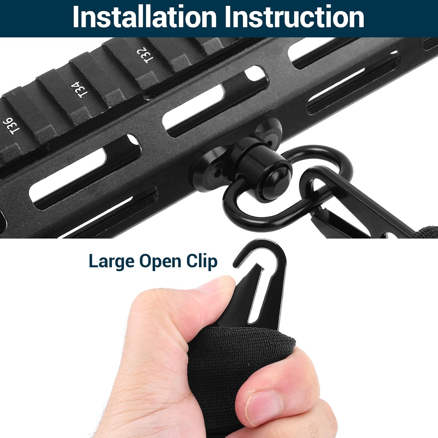 AIRSSON Tactical Rifle Sling: Adjustable Gun Slings with Swivels Mount, 2 Point Rifle Strap for Outdoors and Hunting : Sports & Outdoors