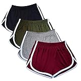 Cameway 4 Pack Women's Cotton Yoga Dance Short