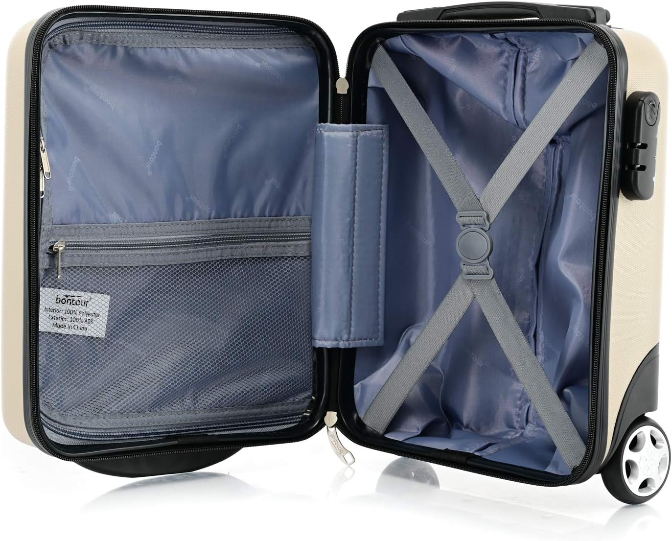 Valigie Bontour CabinOne Bagaglio a mano WizzAir 40x30x20 cm Nero  urban-earth.co.uk